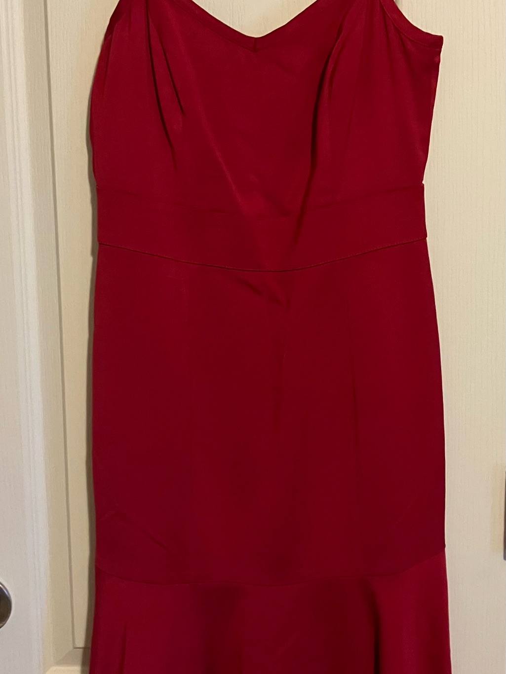 Banana Republic Red Strapless V-Neck Dress